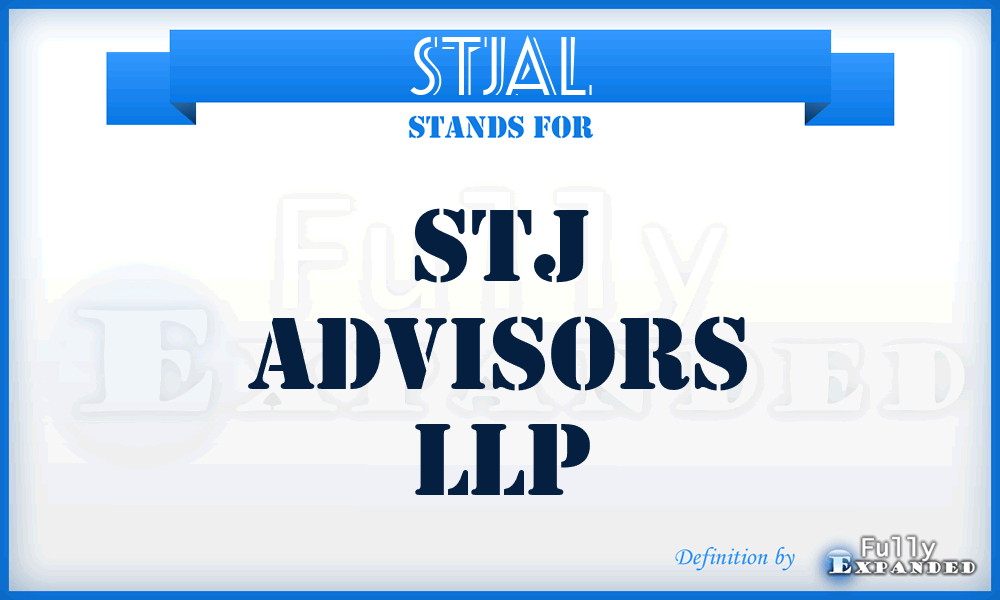 STJAL - STJ Advisors LLP