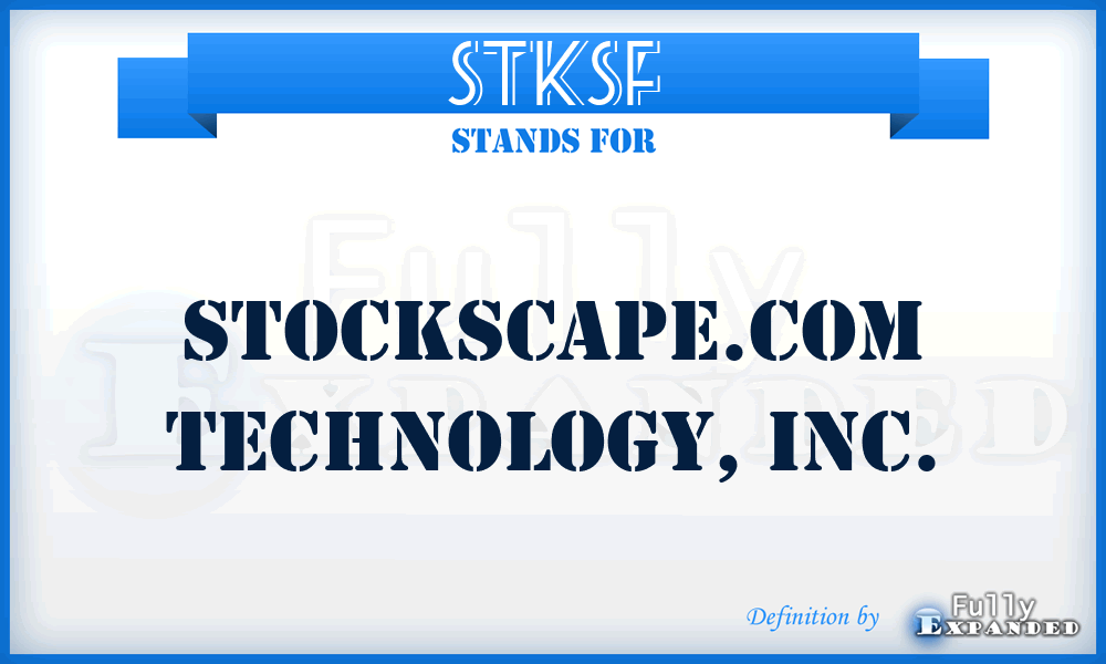 STKSF - Stockscape.Com Technology, Inc.