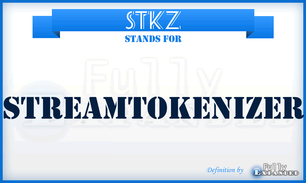 STKZ - StreamTokenizer