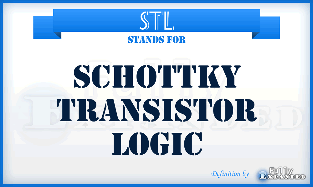 STL - Schottky transistor logic