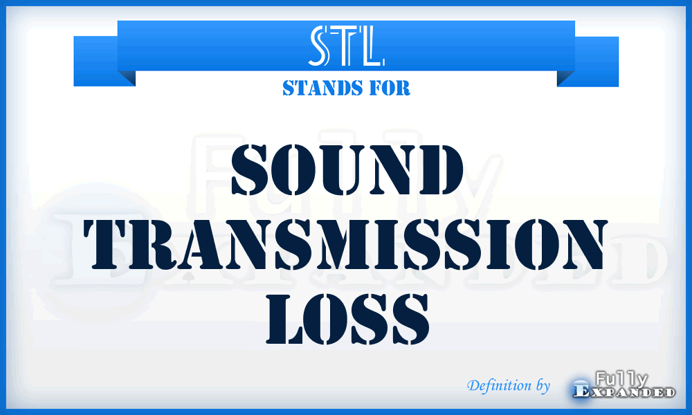 STL - Sound Transmission Loss