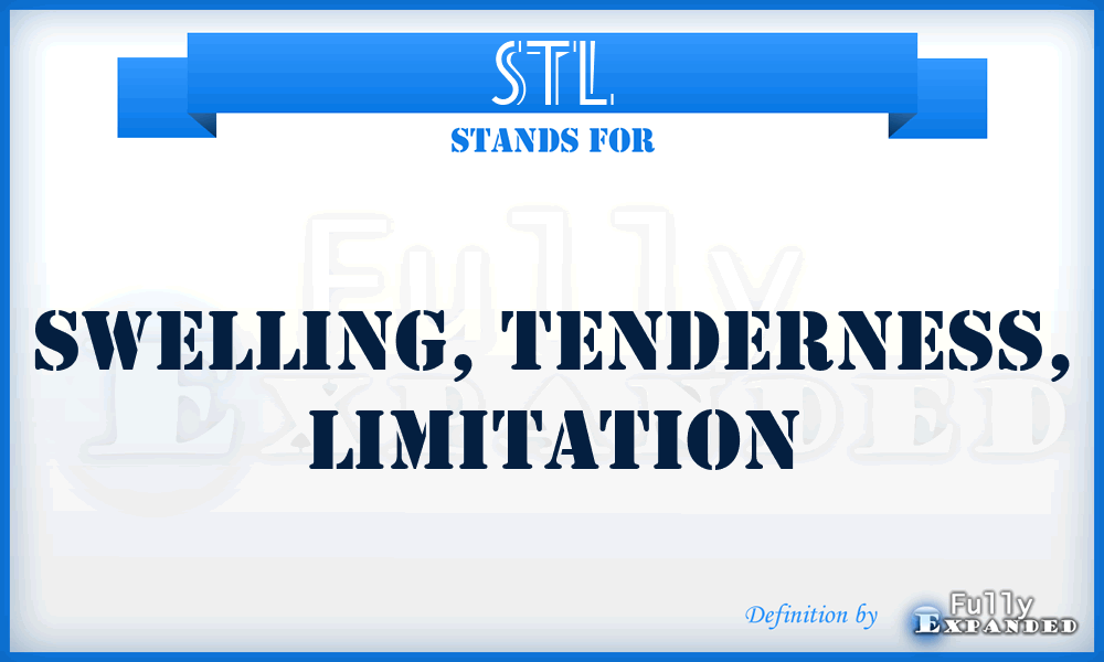 STL - Swelling, tenderness, limitation