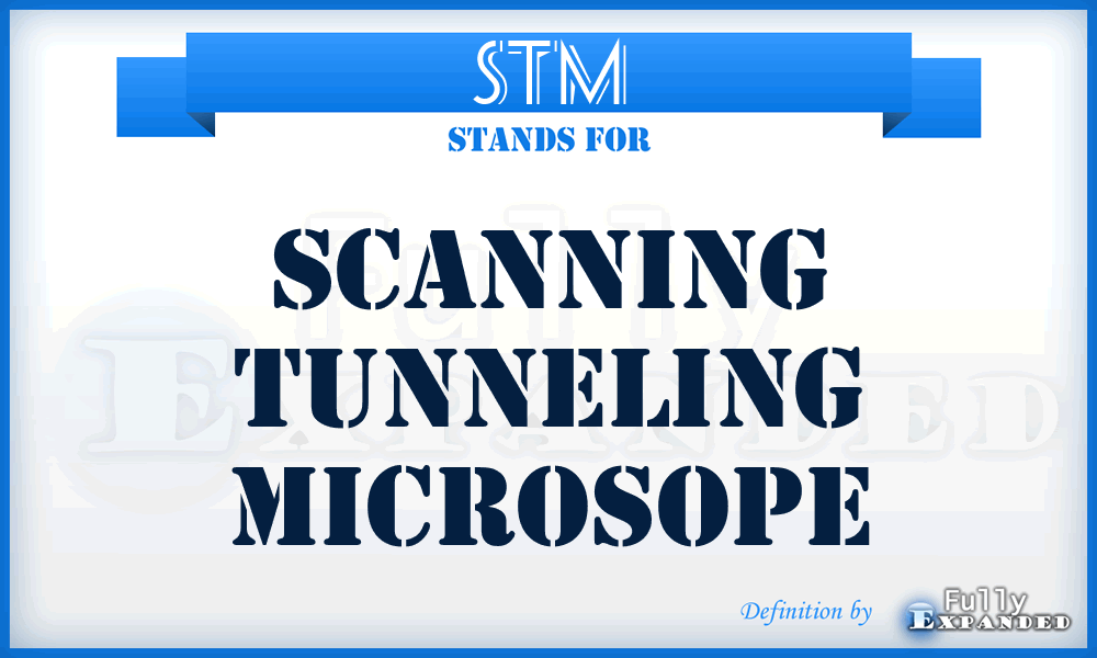 STM - scanning tunneling microsope