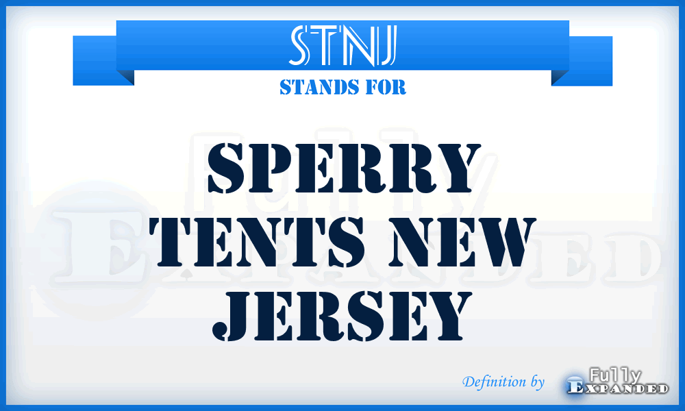 STNJ - Sperry Tents New Jersey