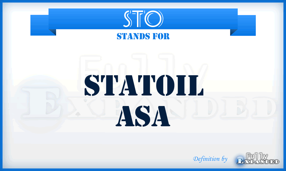 STO - Statoil ASA