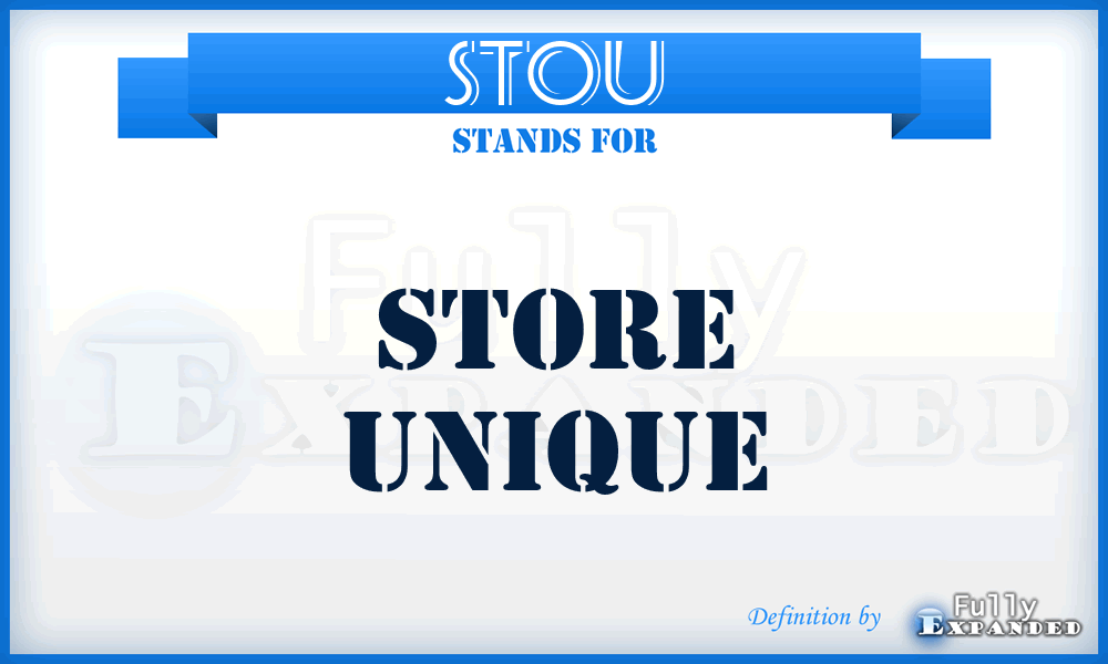 STOU - store unique