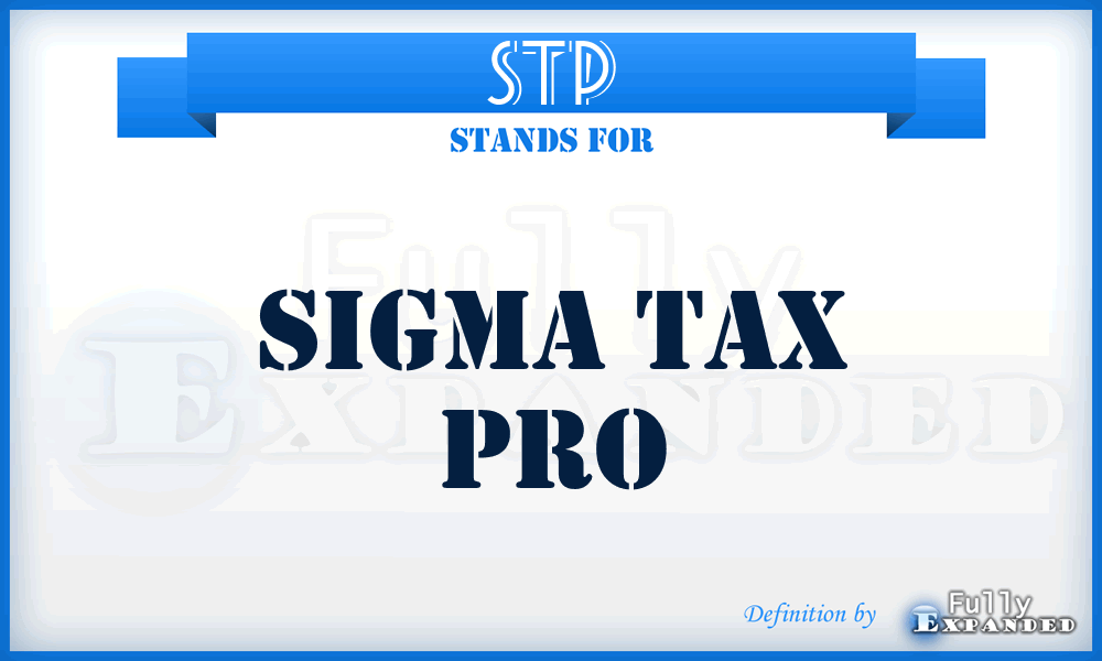 STP - Sigma Tax Pro