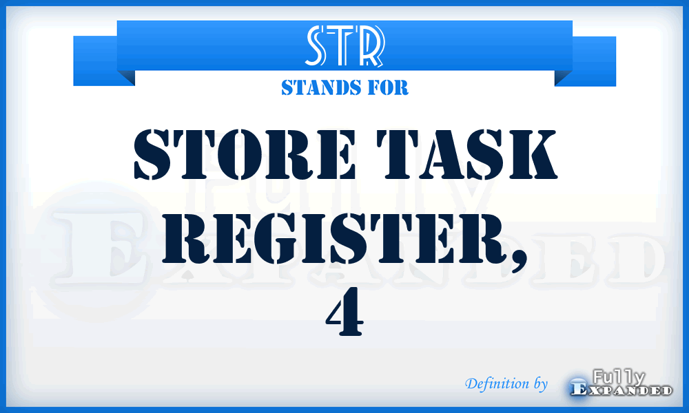 STR - store task register, 4