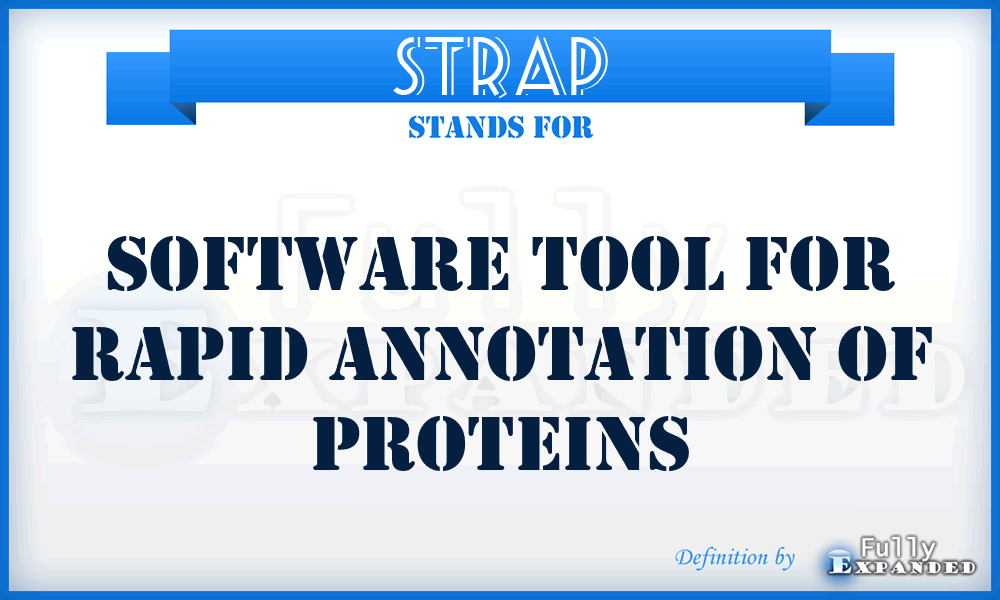 STRAP - Software Tool for Rapid Annotation of Proteins