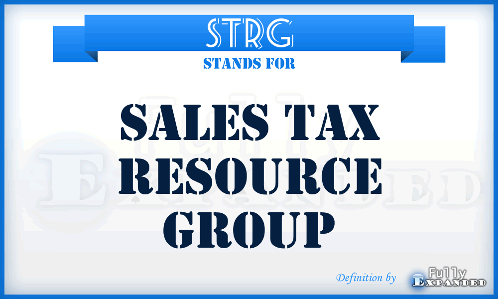 STRG - Sales Tax Resource Group