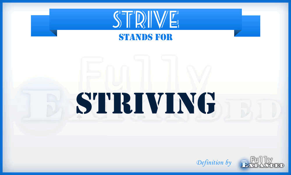 STRIVE - Striving