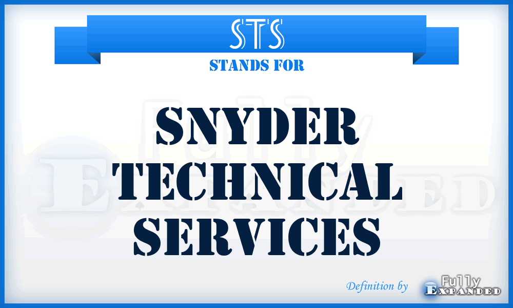 STS - Snyder Technical Services