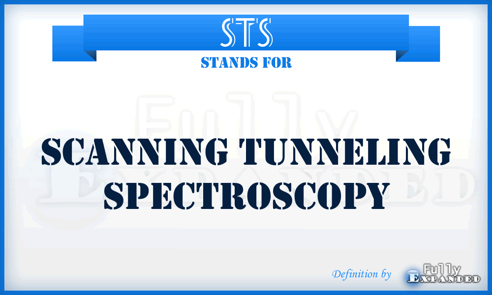 STS - scanning tunneling spectroscopy