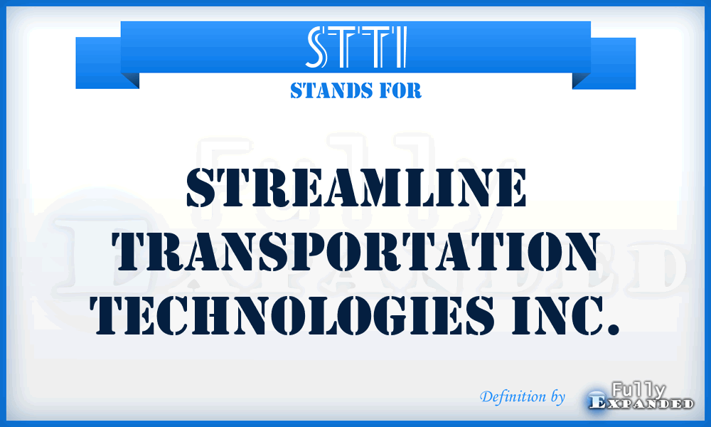 STTI - Streamline Transportation Technologies Inc.