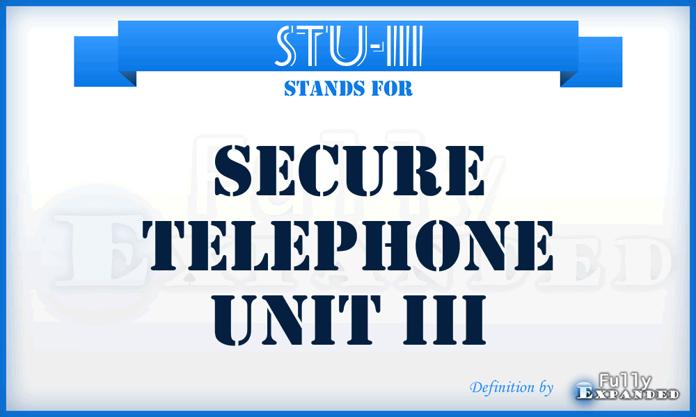 STU-III - secure telephone unit III