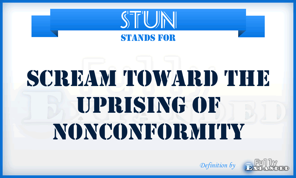 STUN - Scream Toward The Uprising Of Nonconformity