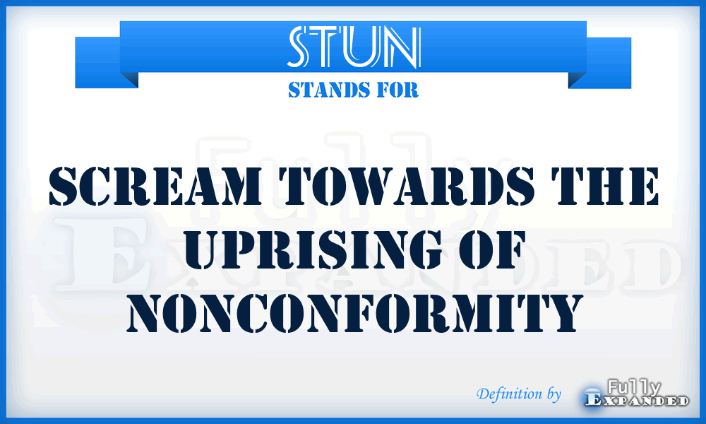 STUN - Scream Towards The Uprising Of Nonconformity