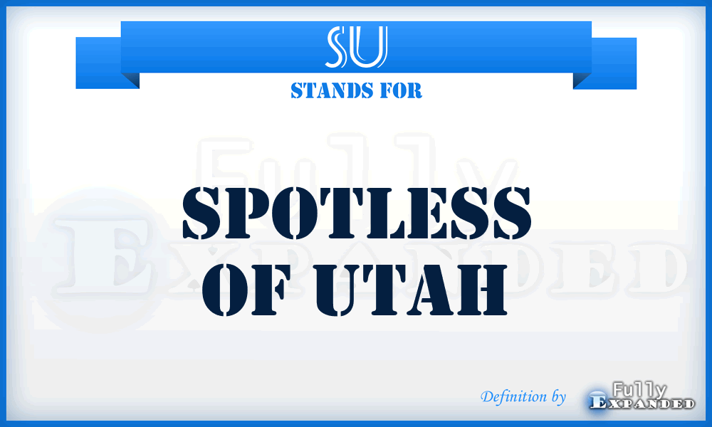 SU - Spotless of Utah