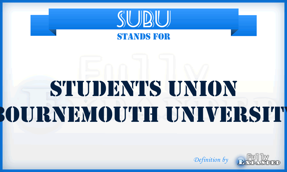 SUBU - Students Union Bournemouth University