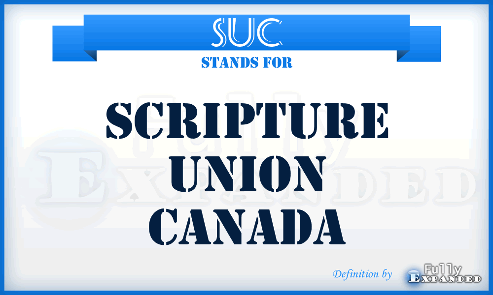 SUC - Scripture Union Canada