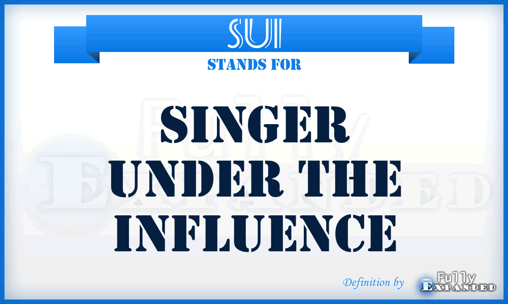 SUI - Singer Under The Influence