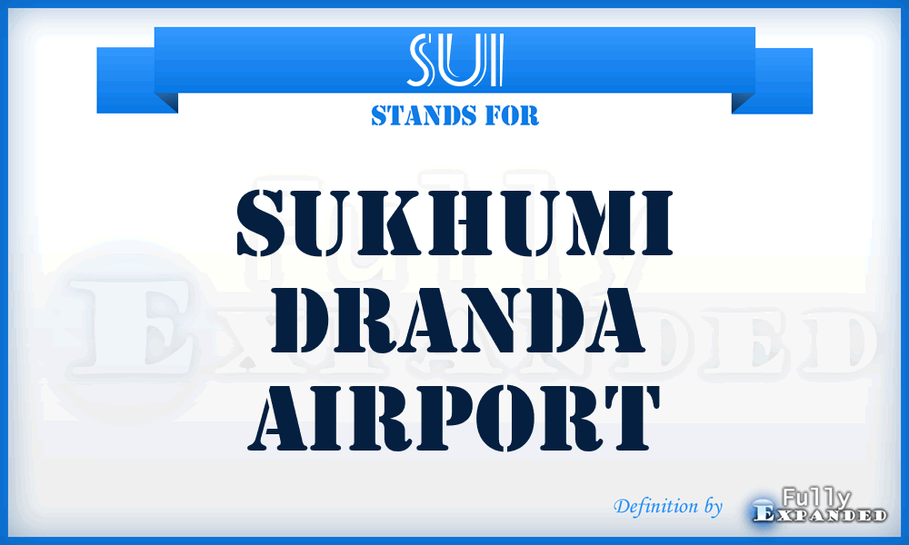 SUI - Sukhumi Dranda airport