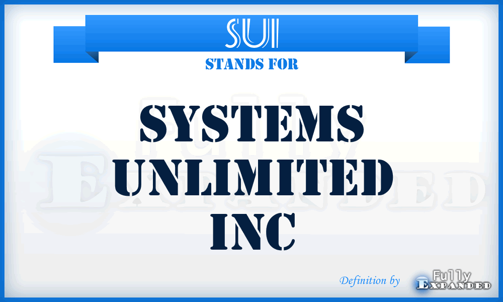SUI - Systems Unlimited Inc