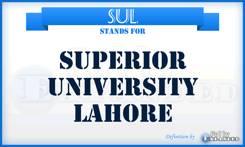 SUL - Superior University Lahore