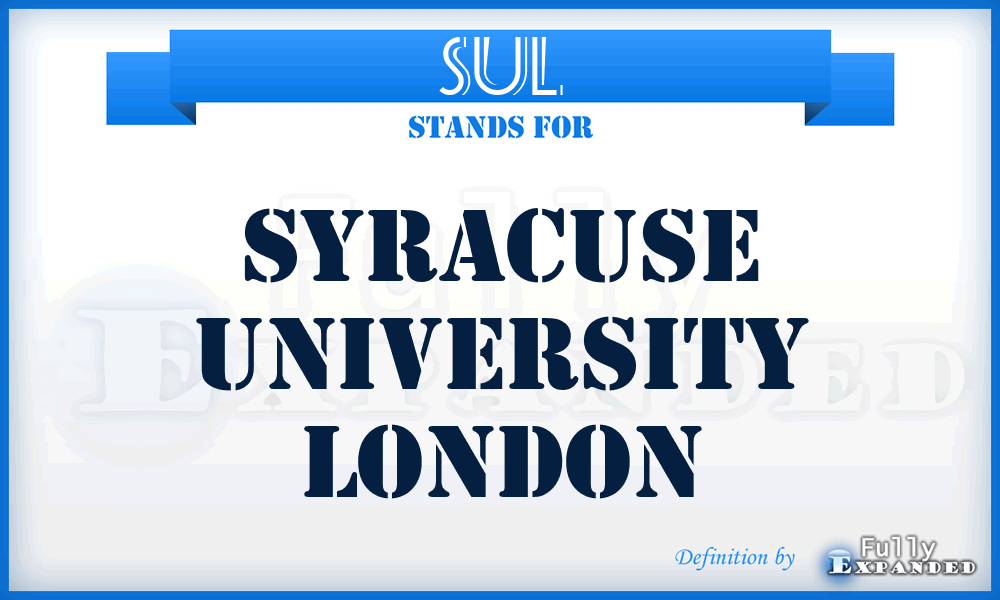 SUL - Syracuse University London