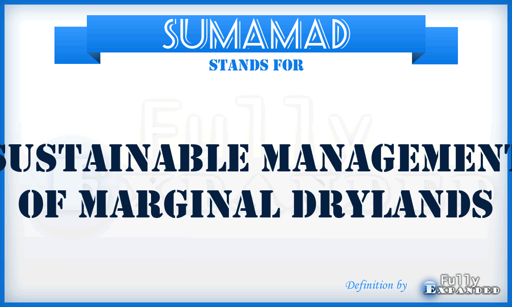 SUMAMAD - Sustainable Management of Marginal Drylands