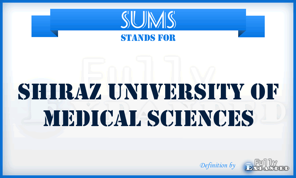 SUMS - Shiraz University of Medical Sciences