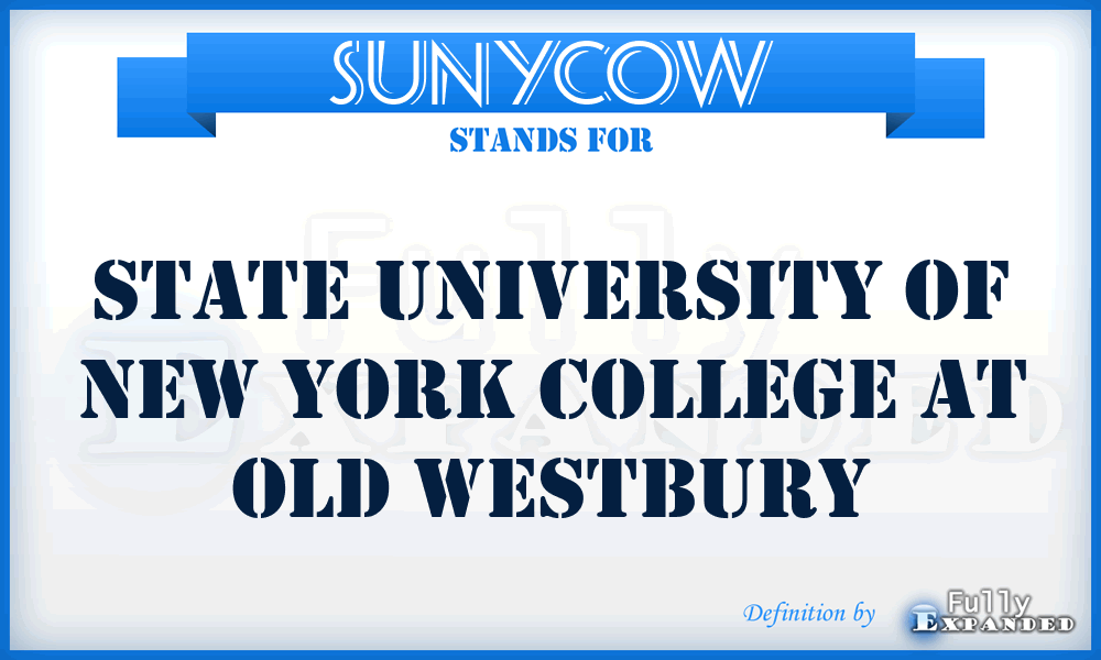 SUNYCOW - State University of New York College at Old Westbury