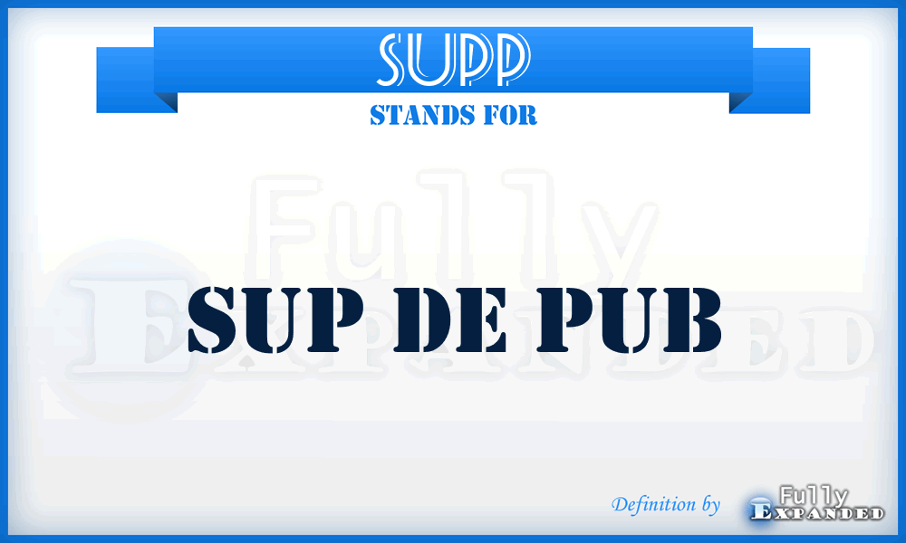 SUPP - SUP de Pub