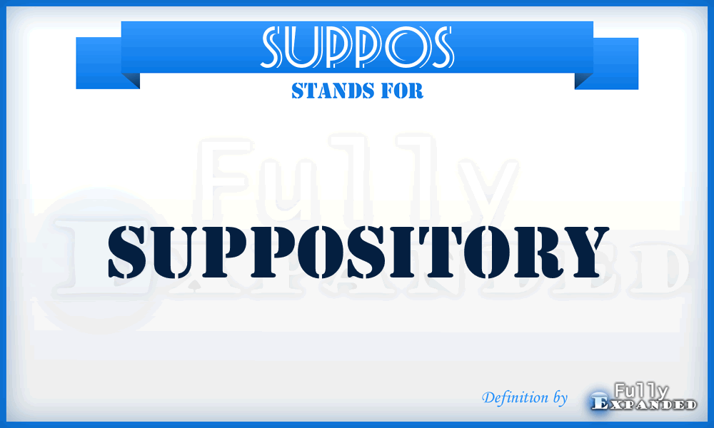 SUPPOS - Suppository