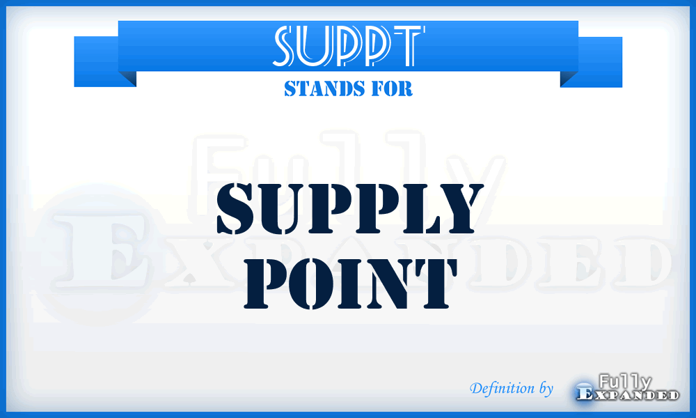 SUPPT - supply point