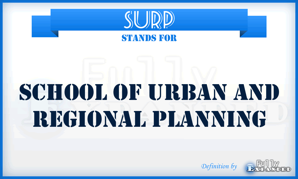 SURP - School of Urban and Regional Planning