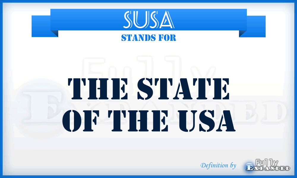 SUSA - The State of the USA
