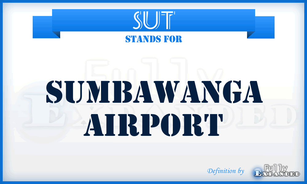 SUT - Sumbawanga airport