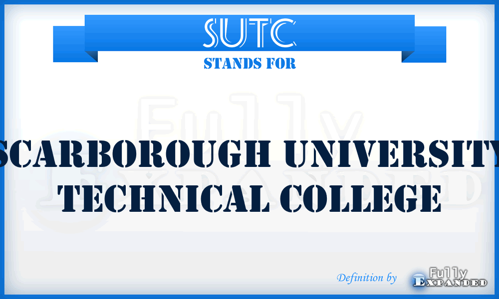 SUTC - Scarborough University Technical College