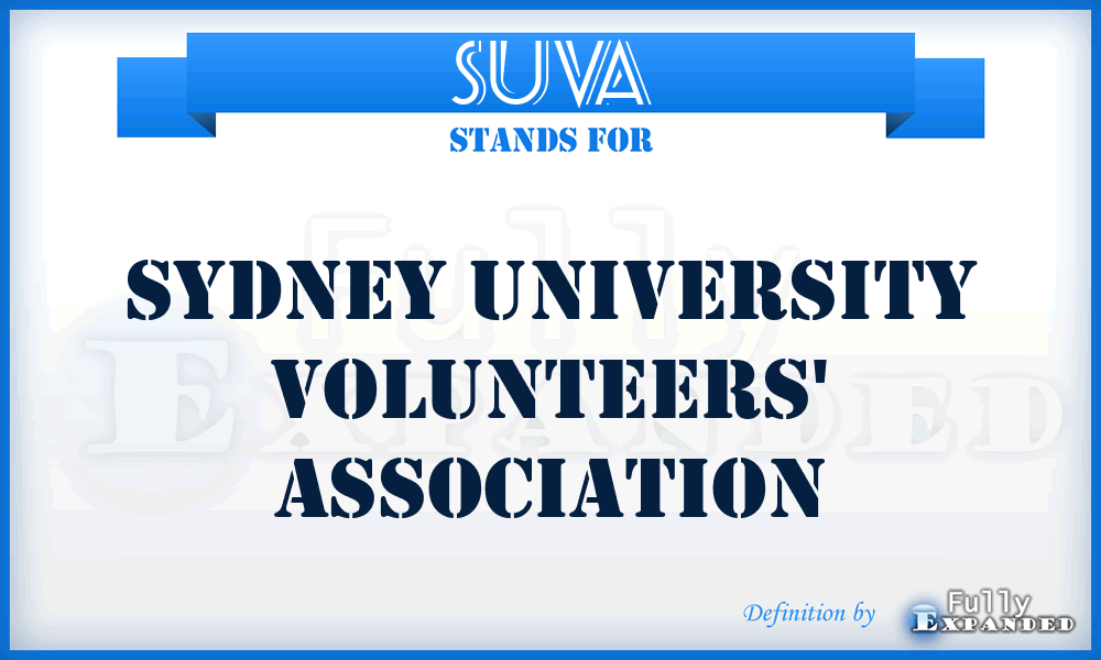 SUVA - Sydney University Volunteers' Association