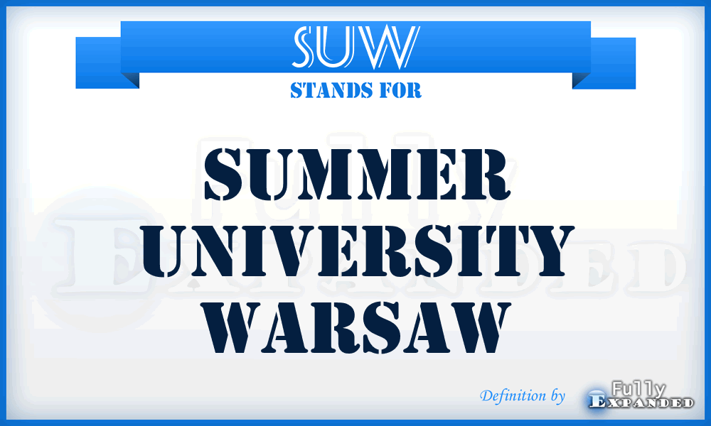 SUW - Summer University Warsaw