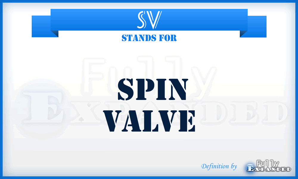 SV -  spin valve