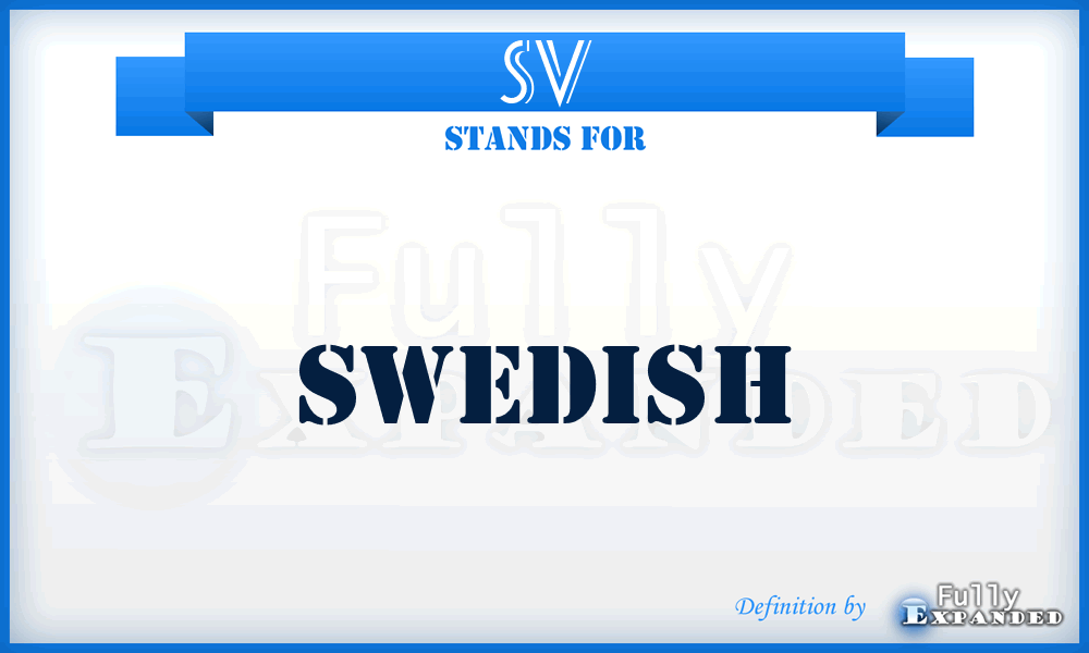 SV - Swedish