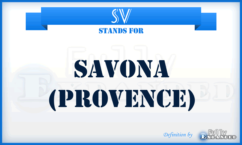 SV - Savona (Provence)
