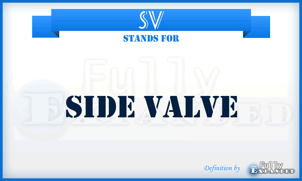SV - Side Valve
