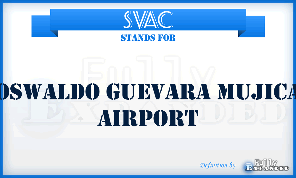 SVAC - Oswaldo Guevara Mujica airport