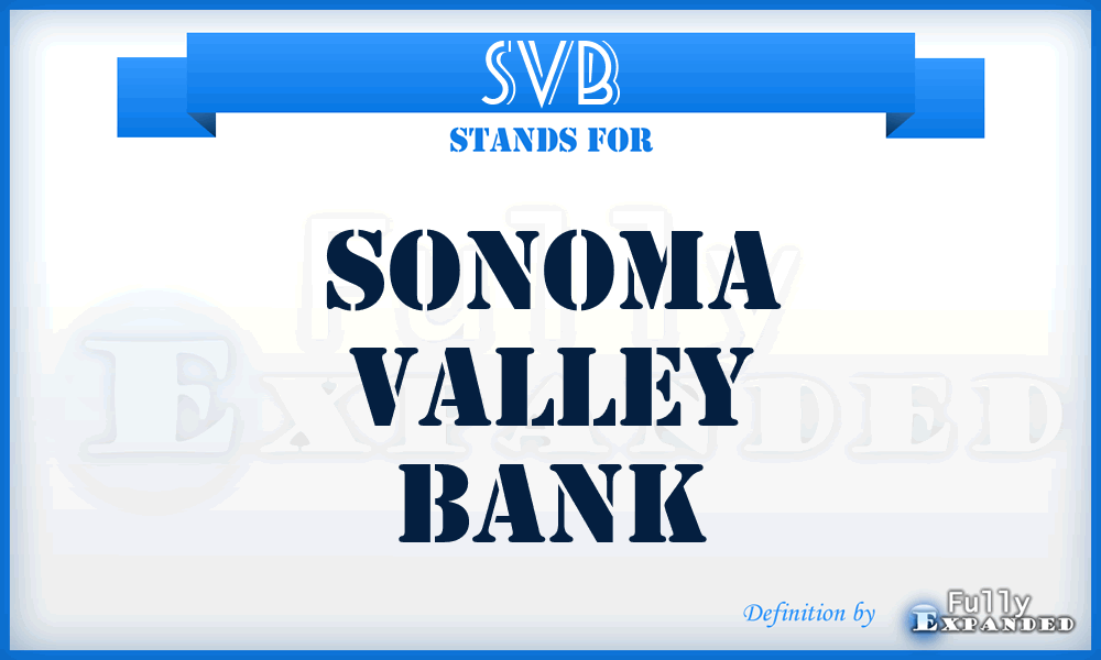 SVB - Sonoma Valley Bank