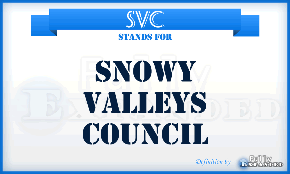 SVC - Snowy Valleys Council