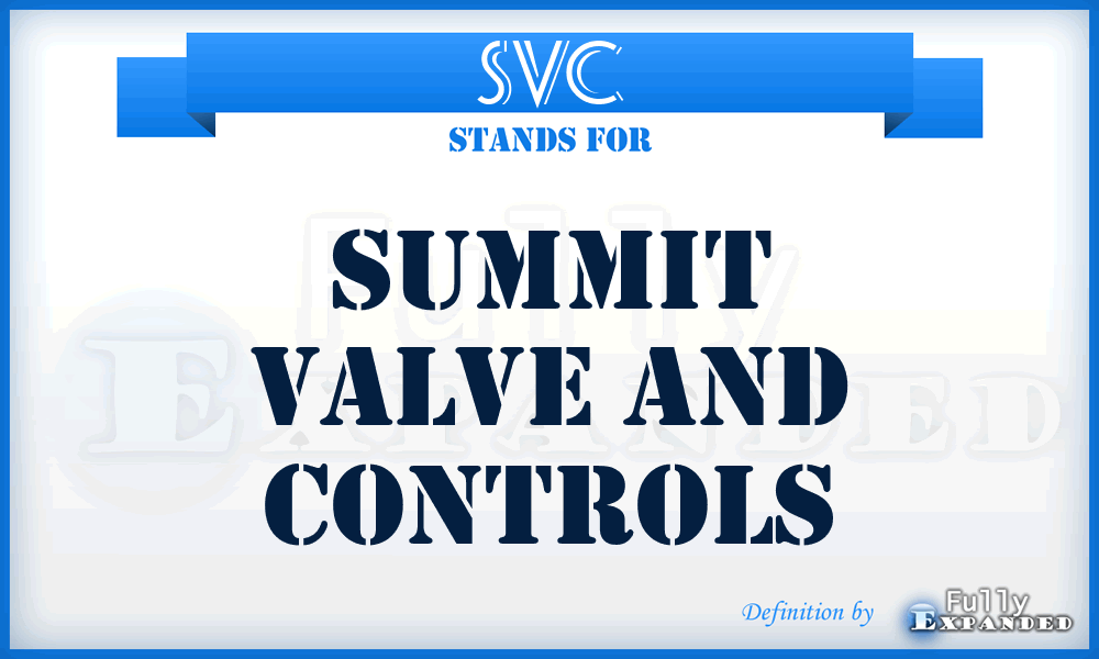 SVC - Summit Valve and Controls