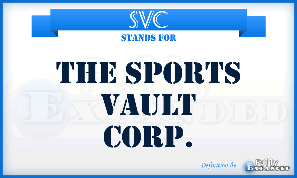 SVC - The Sports Vault Corp.